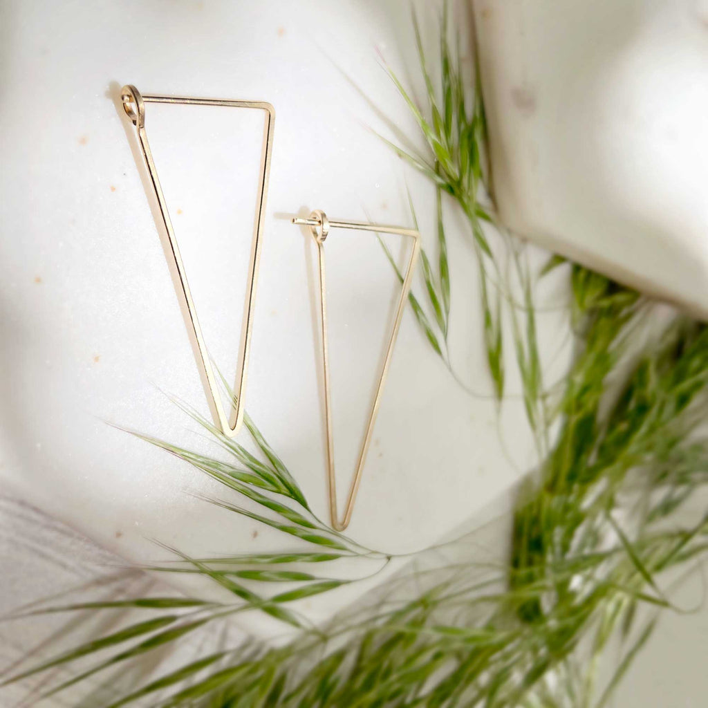 minimal hoops - apex triangles - Freshie & Zero Studio Shop