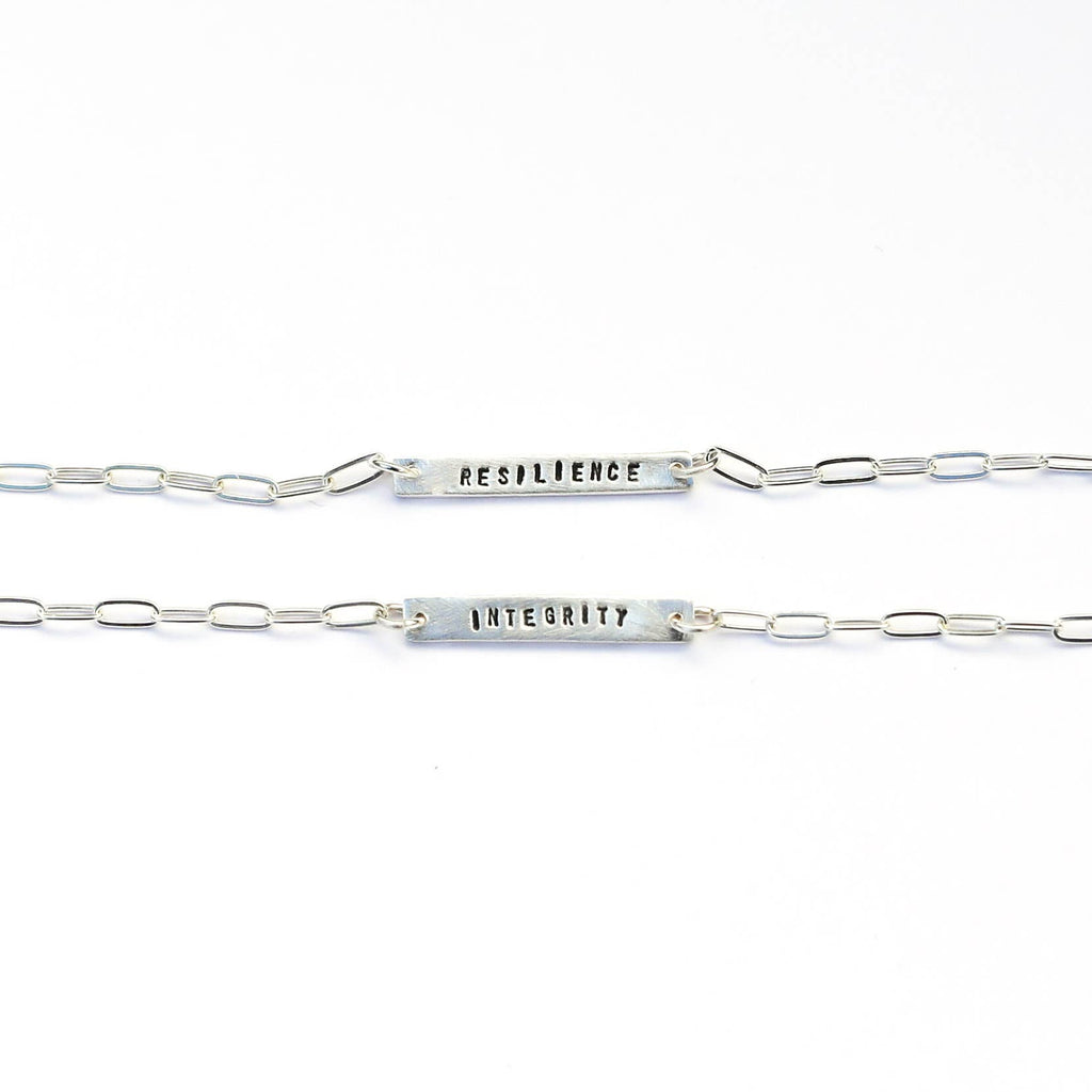 Silver Intention Bracelet: SURVIVOR - Freshie & Zero Studio Shop