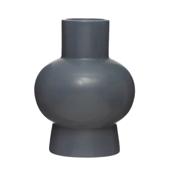 Stoneware Vase: Navy Blue - Freshie & Zero Studio Shop