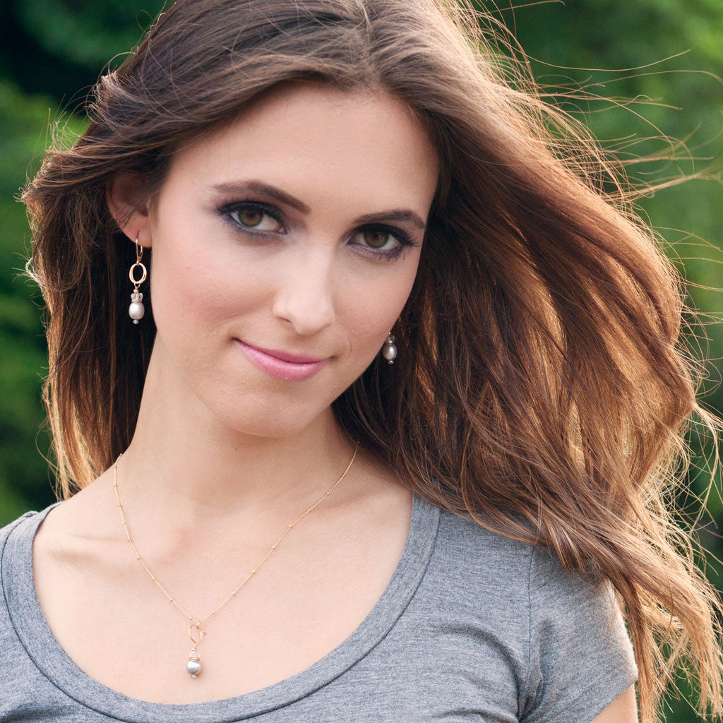 Audrey Earrings - White Pearl - Freshie & Zero