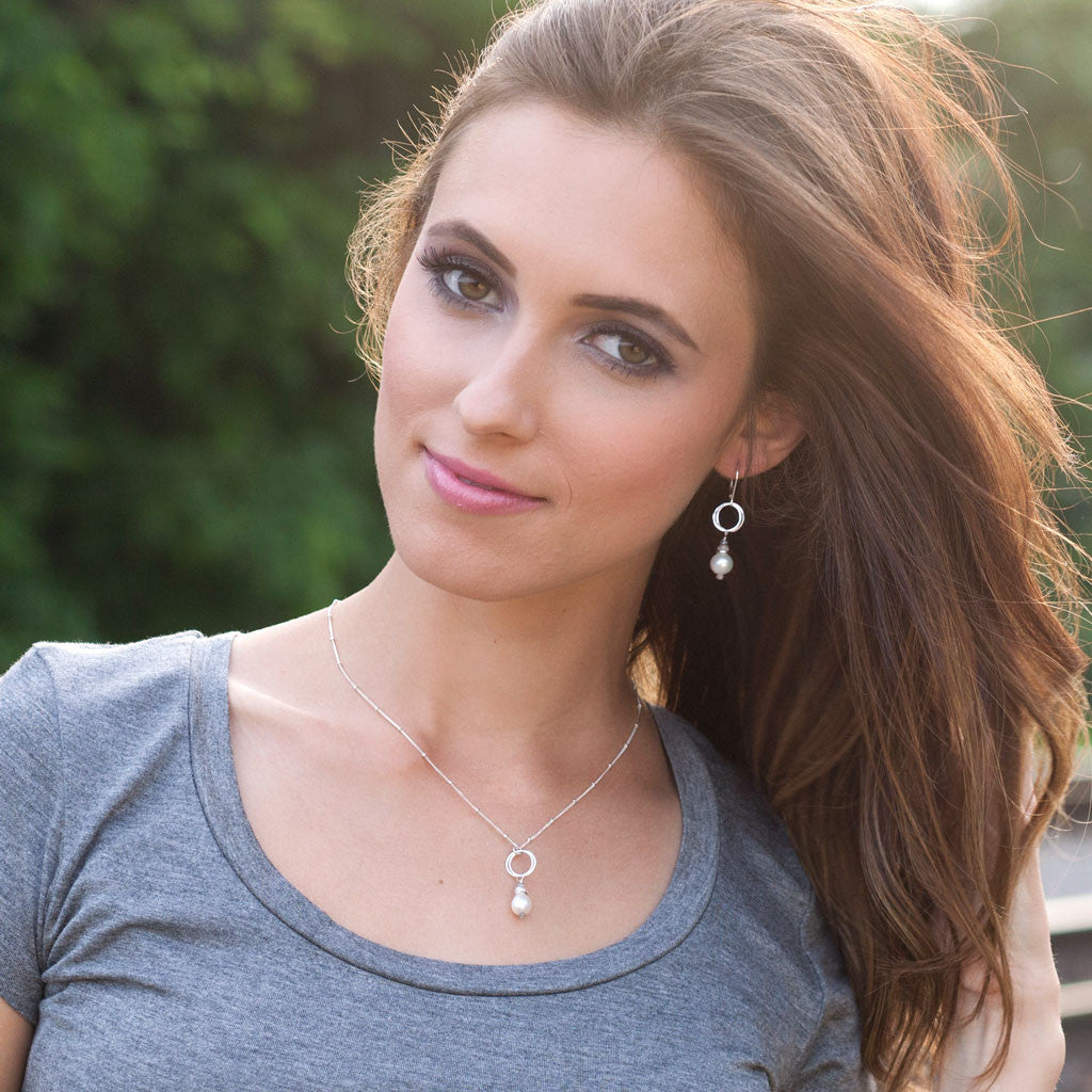 Audrey Earrings - White Pearl - Freshie & Zero