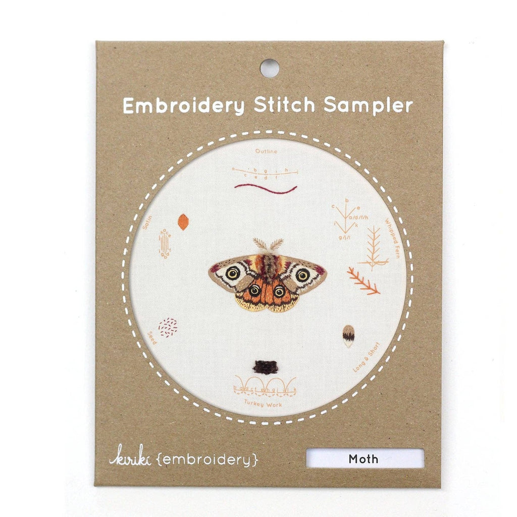 Learn Embroidery, Moth | Beginner - Freshie & Zero Studio Shop