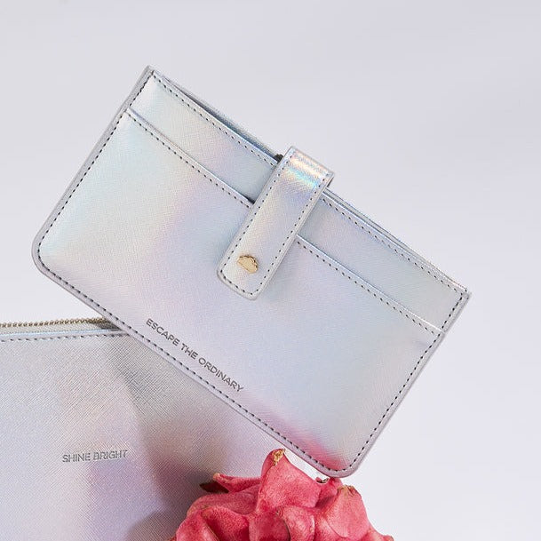 Iridescent Silver Travel Wallet by Estella Bartlett - Freshie & Zero Studio Shop