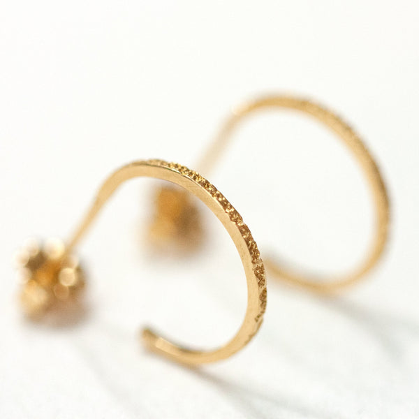 Huggie Hoop Diamond Dusted Earrings by Christina Kober - Freshie & Zero Studio Shop