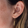 Stud Earrings Circle Fleck Diamond Dusted (extra tiny) - Freshie & Zero Studio Shop
