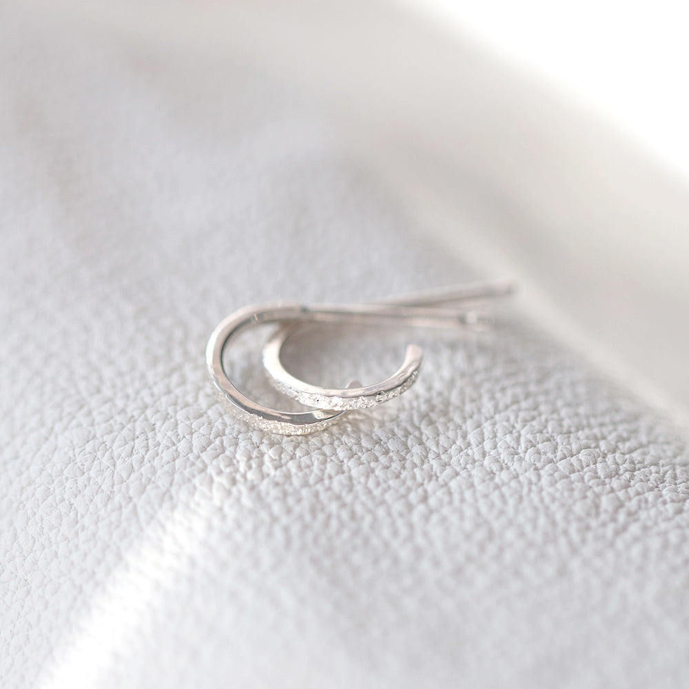 Tiny Huggie Hoop Diamond Dusted Earrings by Christina Kober - Freshie & Zero