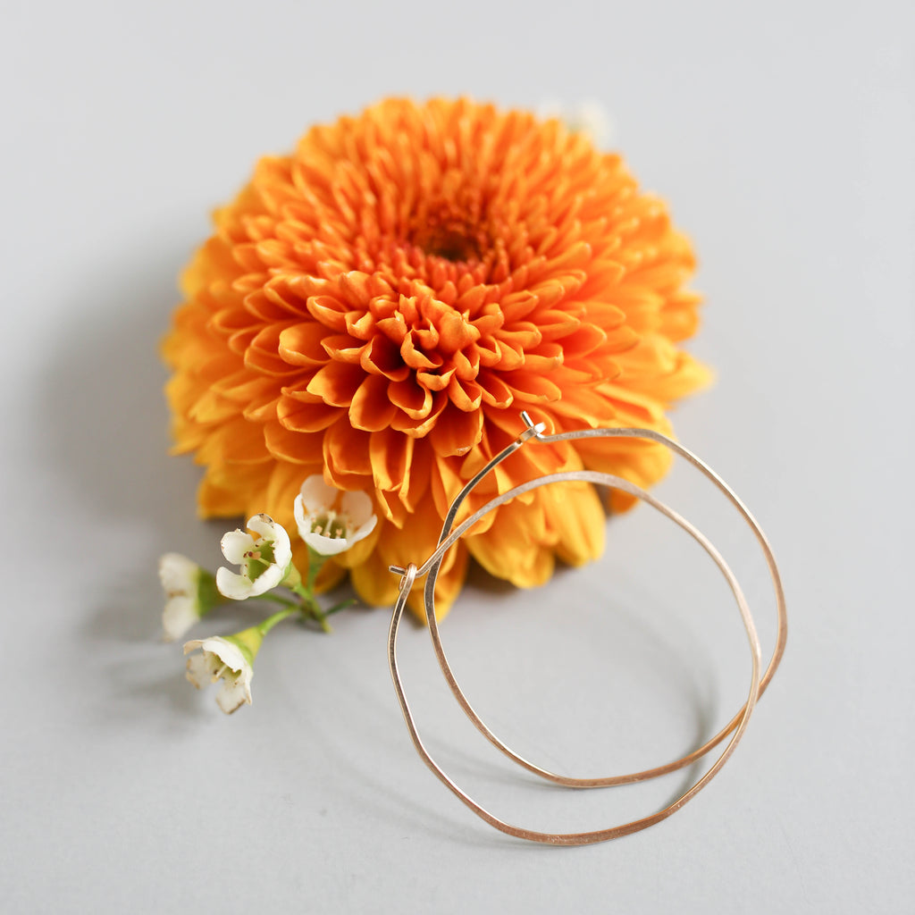 minimal organic circle hoops - large - Freshie & Zero Studio Shop