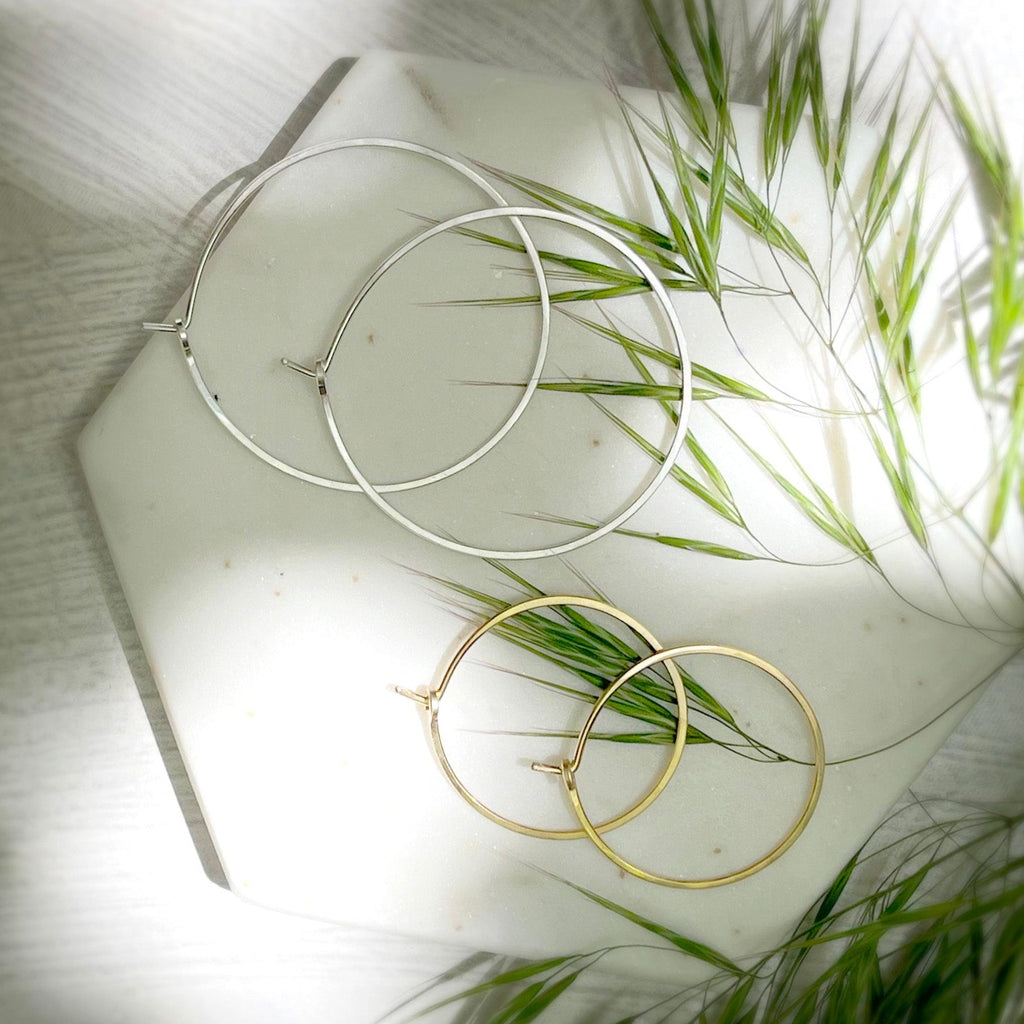 minimal hoops - large circles - Freshie & Zero Studio Shop