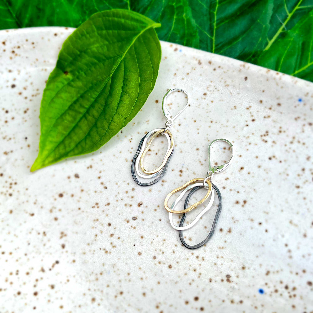 mixed flame earrings - Freshie & Zero Studio Shop