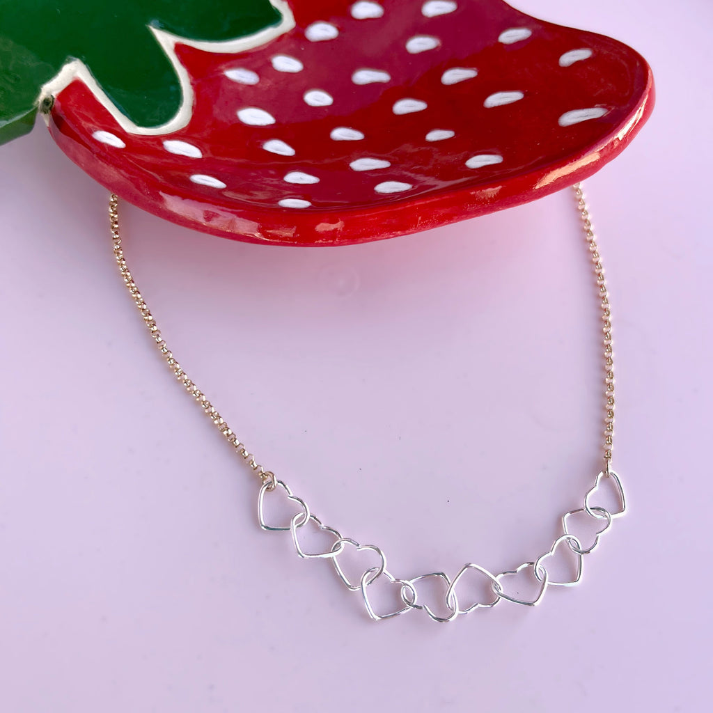 heart garland necklace - Freshie & Zero Studio Shop