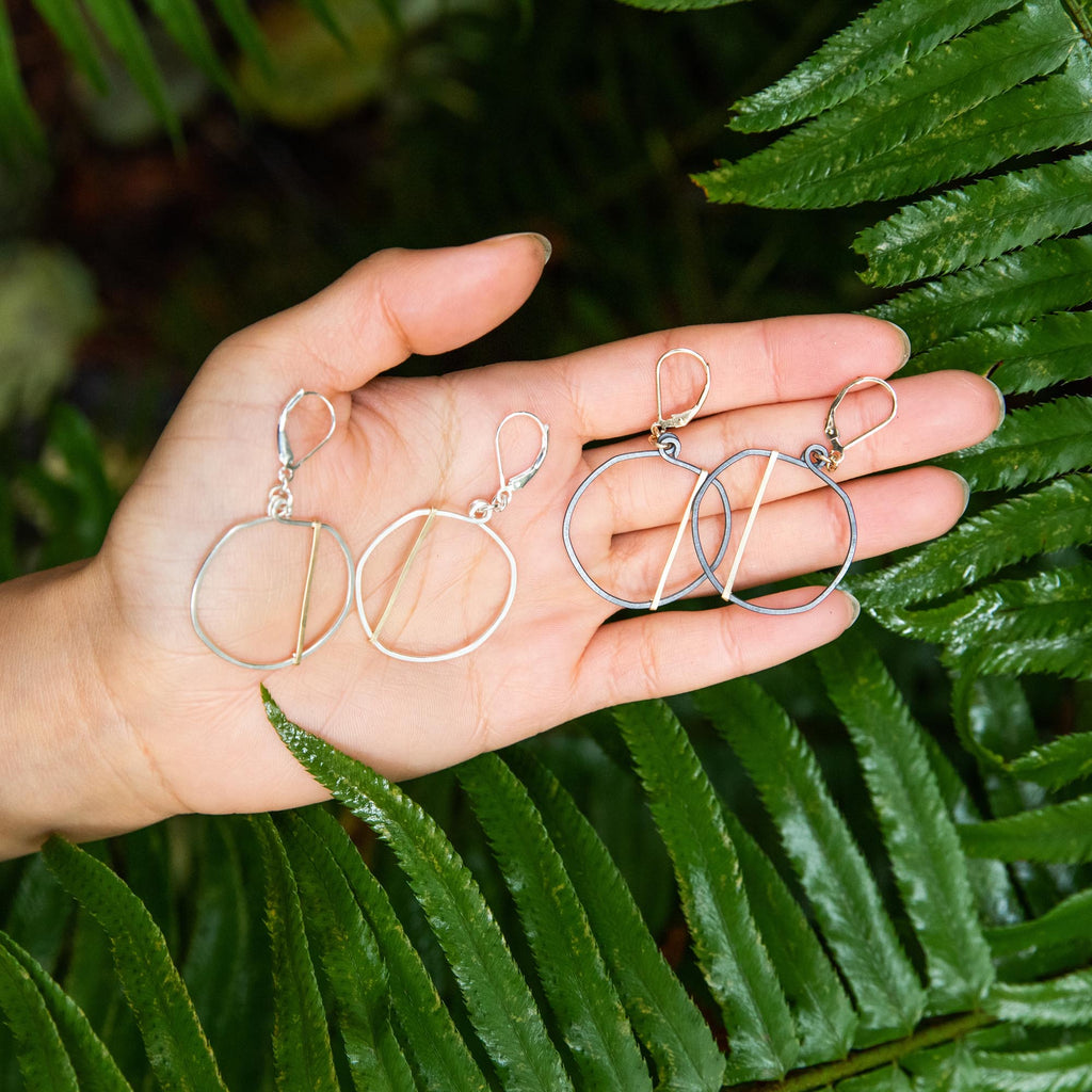 Golden Optimist Earrings - Freshie & Zero Studio Shop