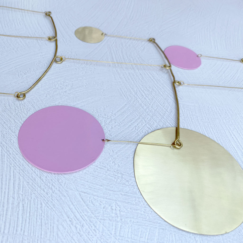 Solar Brass and Pink Sibilia Mobile - Freshie & Zero