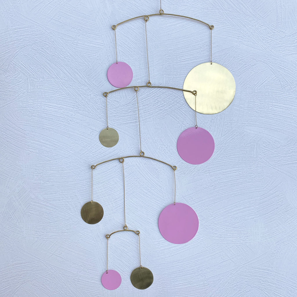 Solar Brass and Pink Sibilia Mobile - Freshie & Zero