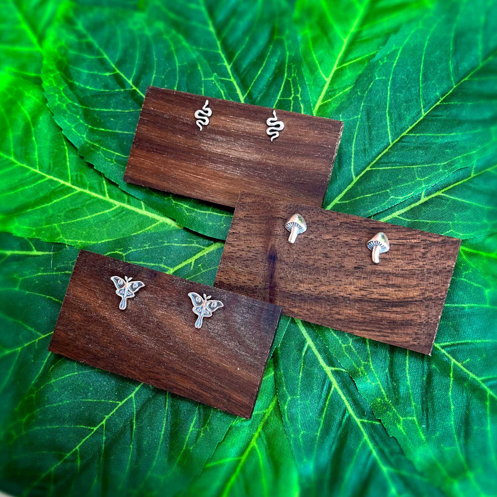 Tiny Stud Earrings: Snake - Freshie & Zero Studio Shop