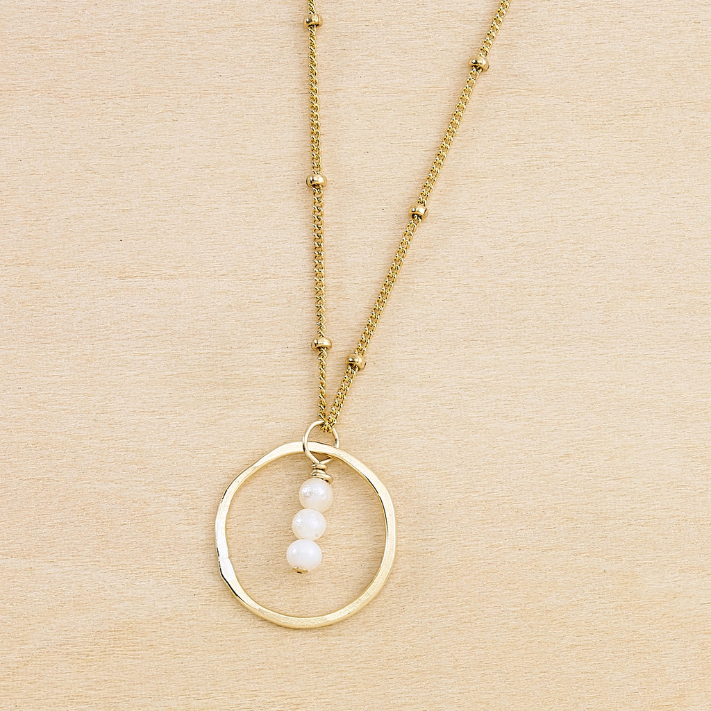 Treble Necklace - White Pearl - Freshie & Zero Studio Shop