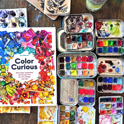Color Curious by Ana Bianchi book cover showing vibrant colors and playful typography in a colorful design.