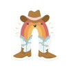 Rainbow Cowboy Sticker - Freshie & Zero Studio Shop