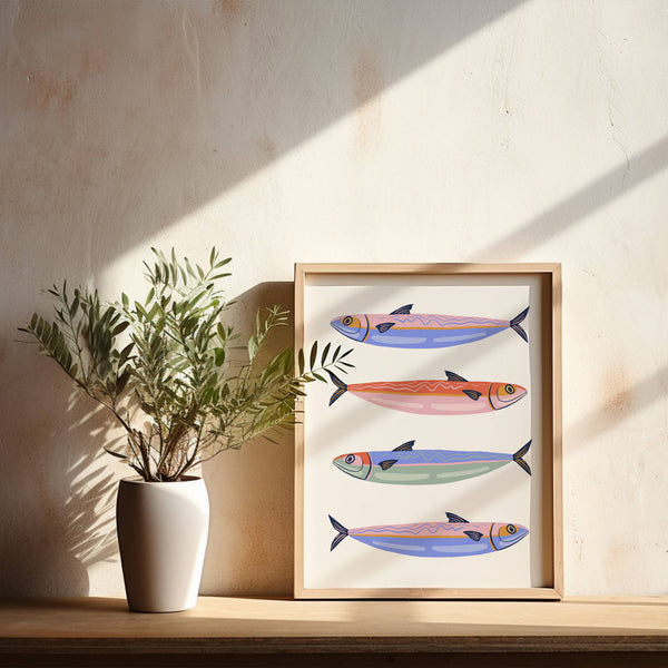 "Sardines" - 8" x 10" Art Print - Freshie & Zero Studio Shop