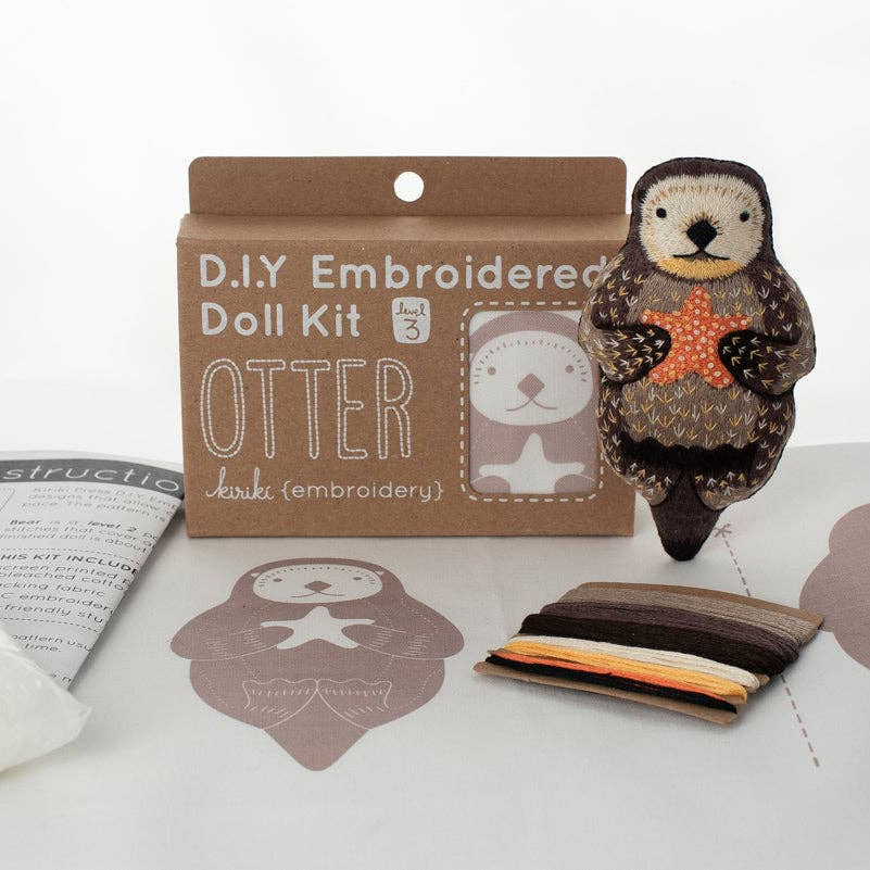 Embroidery Kit, Otter | Level 3 - Freshie & Zero Studio Shop