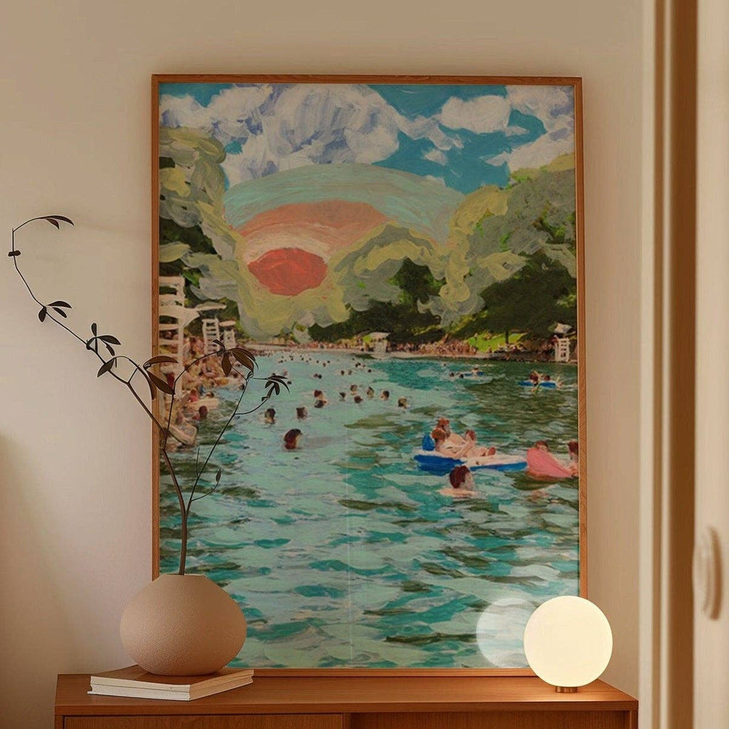 Austin Texas Art Barton Springs Print: 8×10 - Freshie & Zero Studio Shop