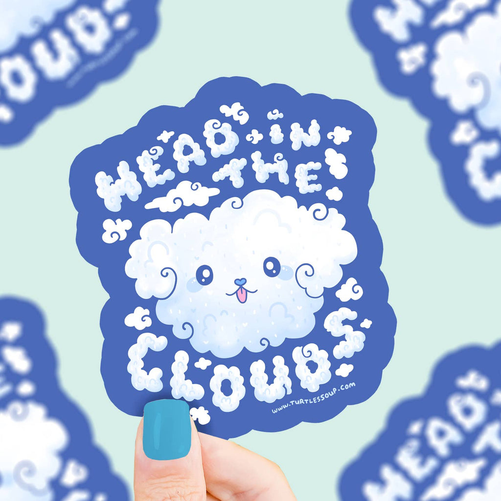 Head in the Clouds Vinyl Sticker - Freshie & Zero Studio Shop