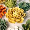 English Garden Ceramic Flower: Buttercup Yellow Peony - Freshie & Zero Studio Shop