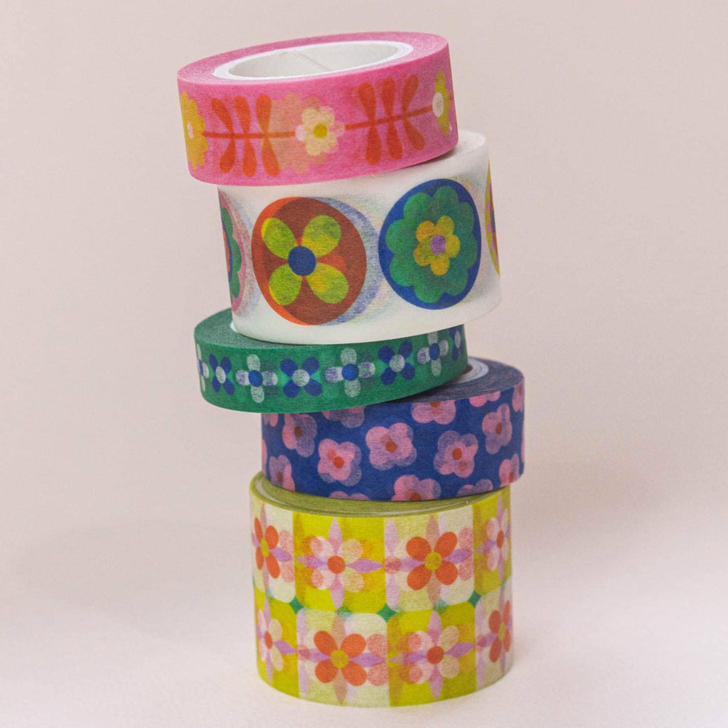Flower Tower Washi Tape – 15mm - Freshie & Zero Studio Shop