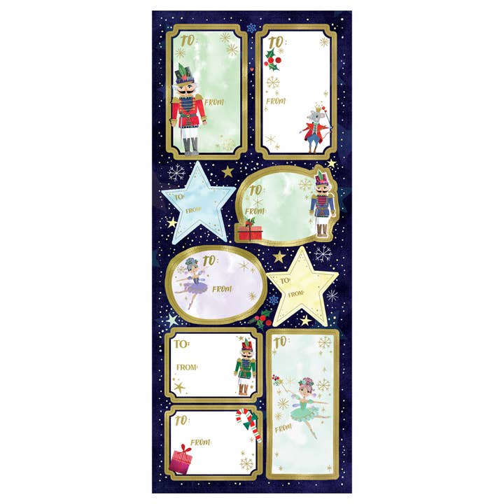 Nutcracker Ballet Gift Tag Stickers - Freshie & Zero Studio Shop