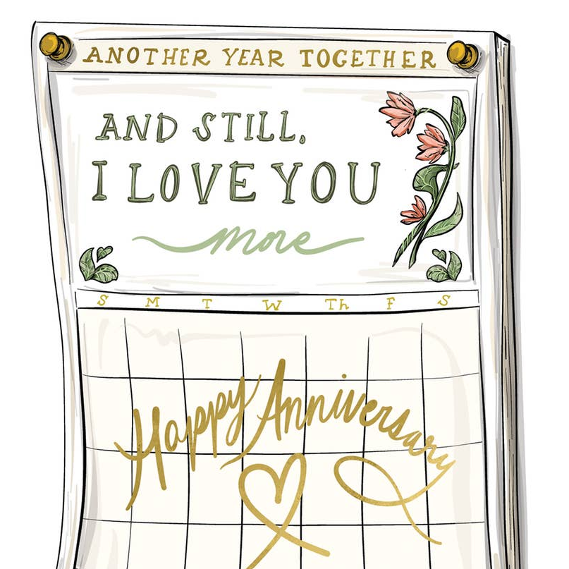 Another Year and I Still Love You Anniversary Card - Freshie & Zero Studio Shop