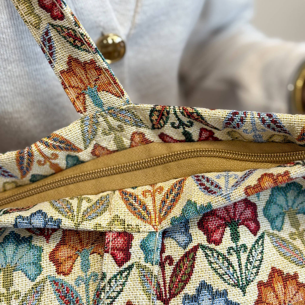 Large Zippered Bag Flora - Freshie & Zero Studio Shop