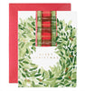 Plaid Ribbon Wreath Christmas Greeting Card - Freshie & Zero Studio Shop