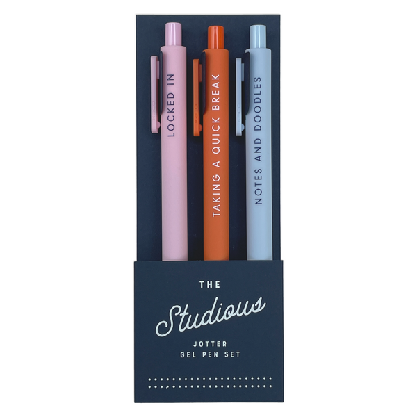 Studious Jotter Gel Pen: Set of 3 - Freshie & Zero Studio Shop