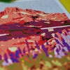 Banner Peak art print by Caroline Clark, featuring a scenic mountain landscape in soft natural tones