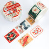 Washi tape featuring Christmas stamps design by Wild Pencil Studio, colorful decorative tape for holiday craft projects.