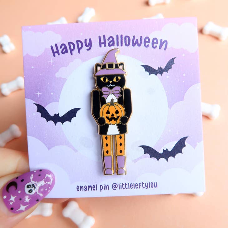 Enamel Pin: Halloween Kitty Nutcracker - Freshie & Zero Studio Shop