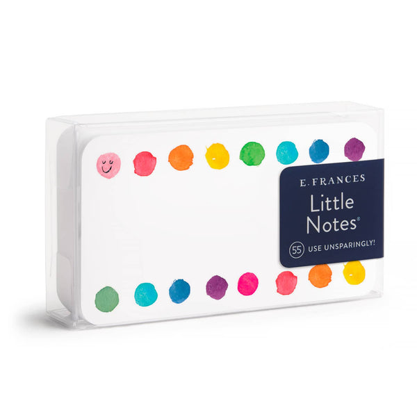 Little Notes® box of 55 greeting and note cards by E. Frances Paper, featuring colorful designs and various sizes.