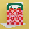 Strawberry Basket Best Mom Greeting Card - Freshie & Zero Studio Shop