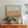Pastel desert landscape art print by El Baker Art featuring a serene 8x10 poster with soft colors and desert scenery.