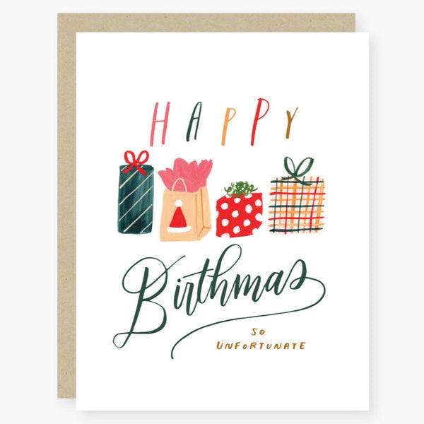 Happy Birthmas Christmas Birthday Card - Freshie & Zero Studio Shop