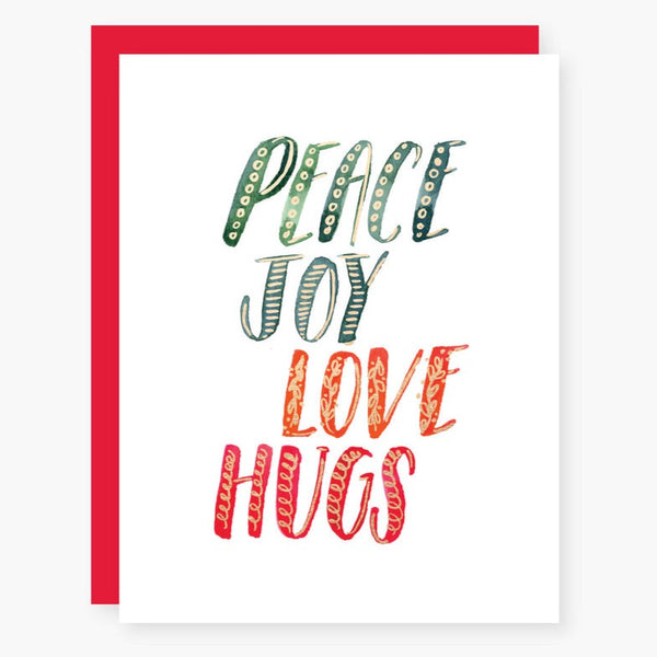 Peace, Joy, Love, Hugs Holiday Card Boxed Set - Freshie & Zero Studio Shop