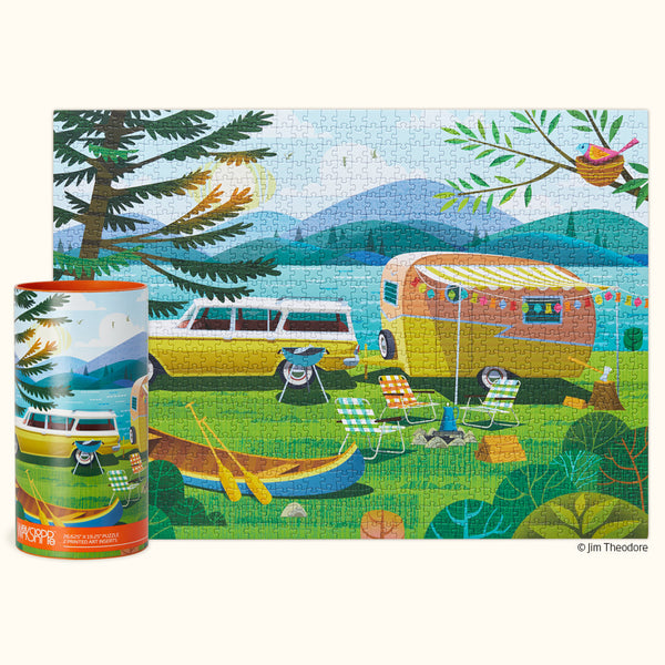 Happy Camper - 1000 Pieces Jigsaw Puzzle - Freshie & Zero Studio Shop