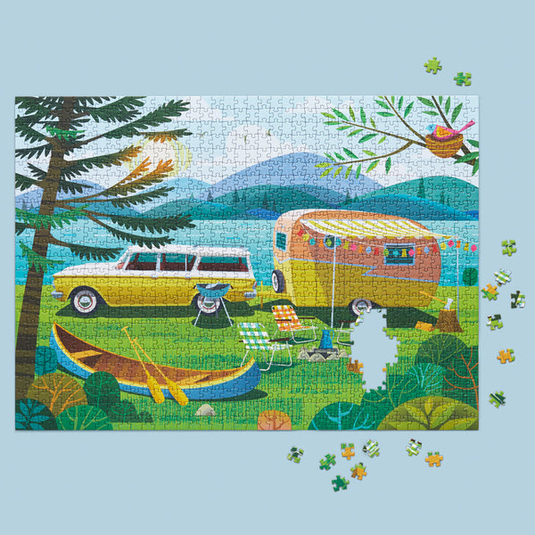 Happy Camper - 1000 Pieces Jigsaw Puzzle - Freshie & Zero Studio Shop