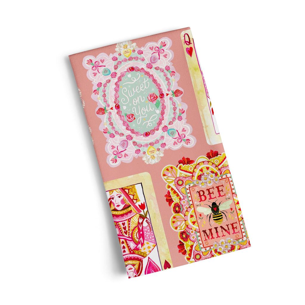 Vintage Valentines Cotton Tea Towel by Katie Daisy - Freshie & Zero Studio Shop