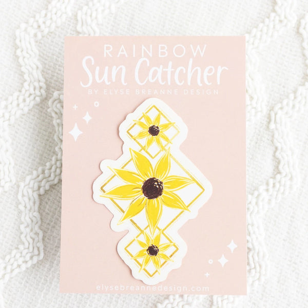 Three Sunflowers Sun Catcher - Freshie & Zero Studio Shop