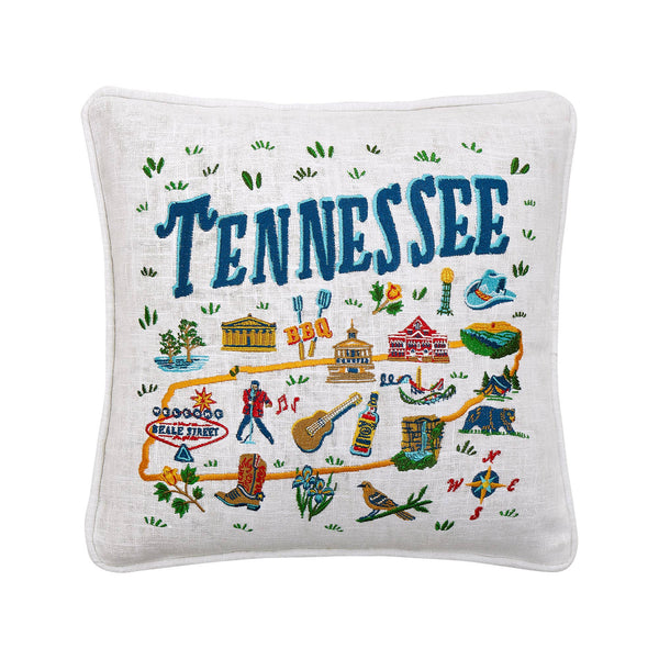 Tennessee Embroidered Pillow - Angela Staehling - Freshie & Zero Studio Shop