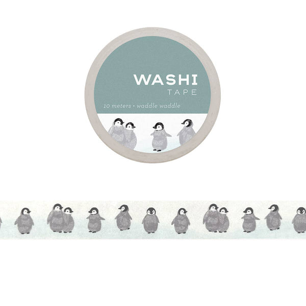 Washi Tape: Penguin Waddle Waddle - Freshie & Zero Studio Shop