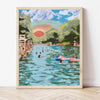 Austin Texas Art Barton Springs Print: 8×10 - Freshie & Zero Studio Shop