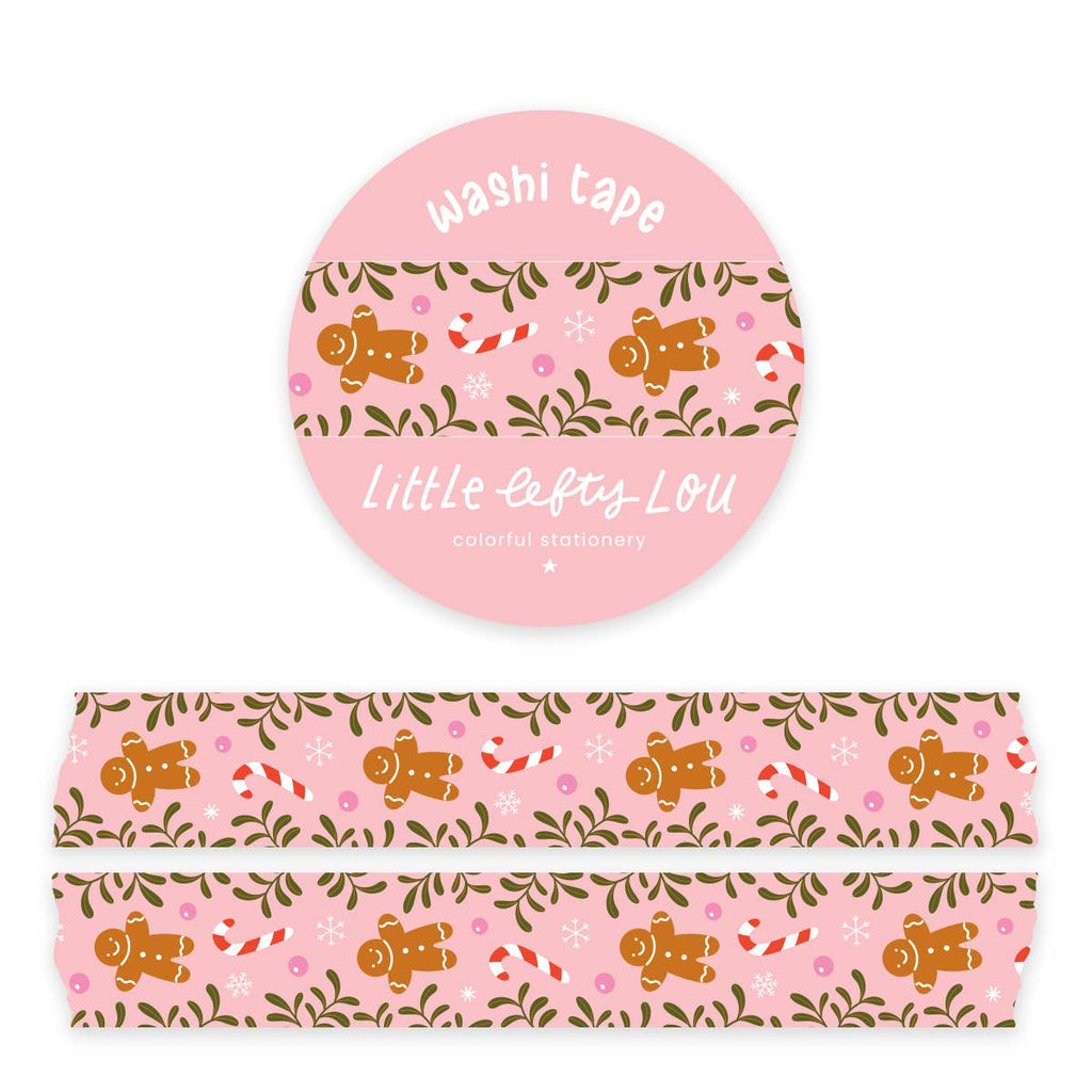 Gingerbread and Candy Cane Vertical Washi Tape - Freshie & Zero Studio Shop