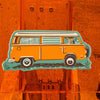 Caroline Clark Classic Camper Van Sticker featuring a colorful vintage camper van illustration