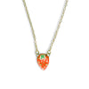 Strawberry Ceramic Pendant Handmade Necklace - Freshie & Zero Studio Shop